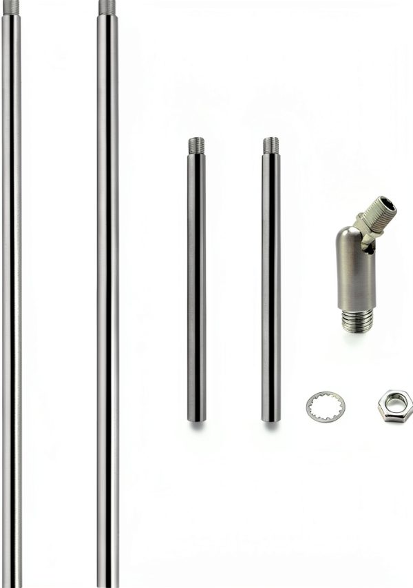 ECUDIS Downrod Stem Kit Brushed Nickel Lighting Fixture-0