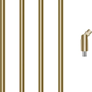 MAYOMAJO Lighting Extension Rods Brass Finish Heavy Duty-0
