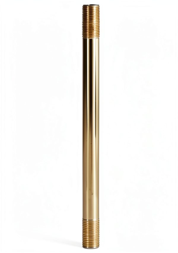 B&P Lamp Brass Pipe Threaded Lighting Fixture Downrod Stem-0