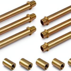 KUMGROT Gold Iron Lighting Fixture Downrod Connector Tube-0