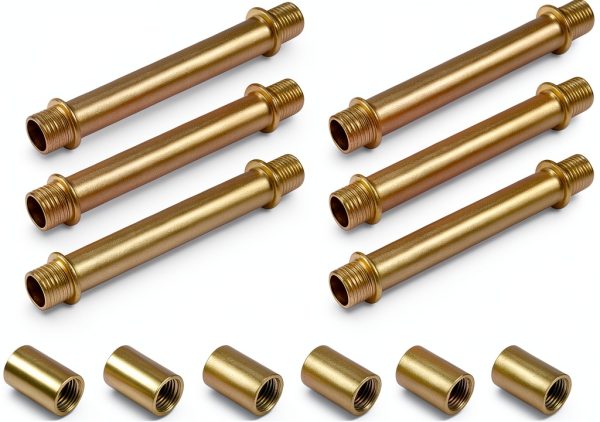 KUMGROT Gold Iron Lighting Fixture Downrod Connector Tube-0