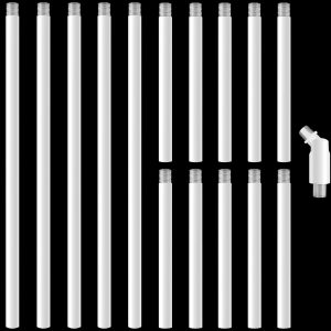 MAYOMAJO Lighting Extension Rods White Iron Downrods Stems-0