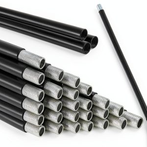 Noamus M10 Threaded Extension Rods Black Iron Lighting-0