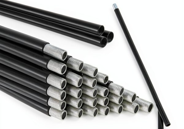 Noamus M10 Threaded Extension Rods Black Iron Lighting-0