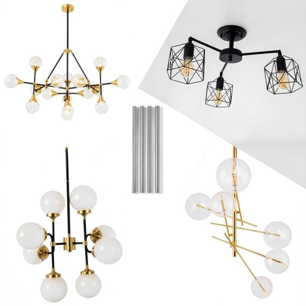 PATIKIL Lamp Extension Rod Silver Tone Metal Lighting-6