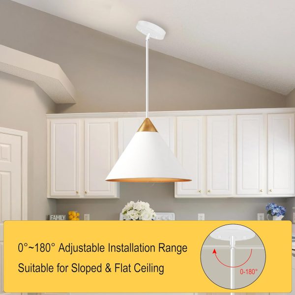 MAYOMAJO Lighting Extension Rods White Iron Downrods Stems-5