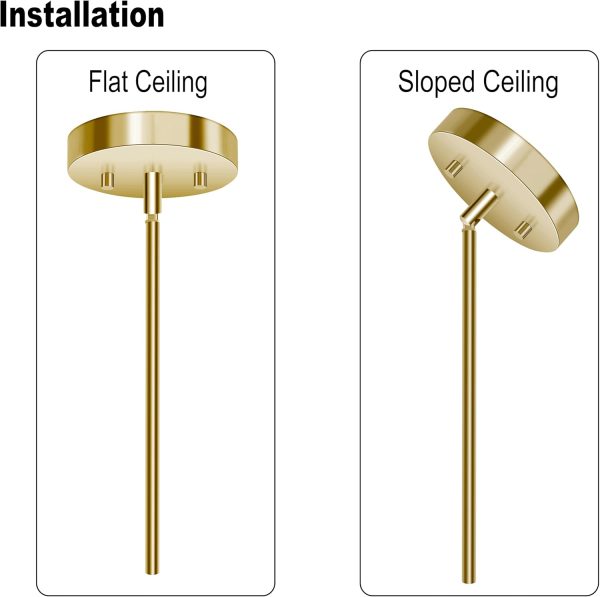 MAYOMAJO Lighting Extension Rods Brass Finish Heavy Duty-3