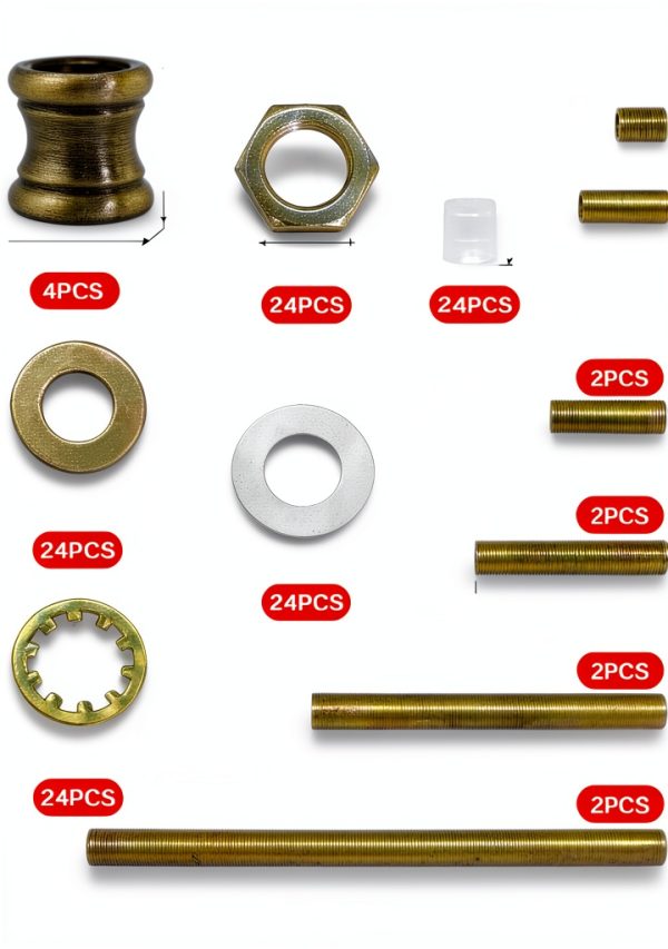 Asjeumt Lamp Repair Hardware Kit Galvanized Steel DIY-1