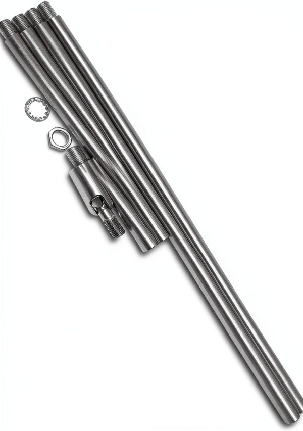 ECUDIS Downrod Stem Kit Brushed Nickel Lighting Fixture-3