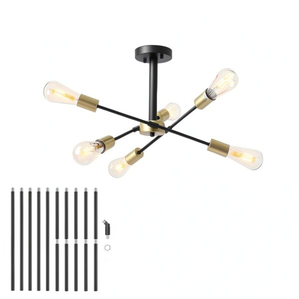 MeiShiDeng Lighting Downrods Metal M10 Thread Extendable-7