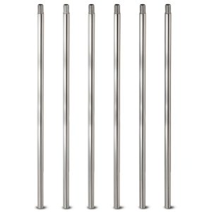 PATIKIL Lamp Extension Rod Silver Tone Metal Downrod-0