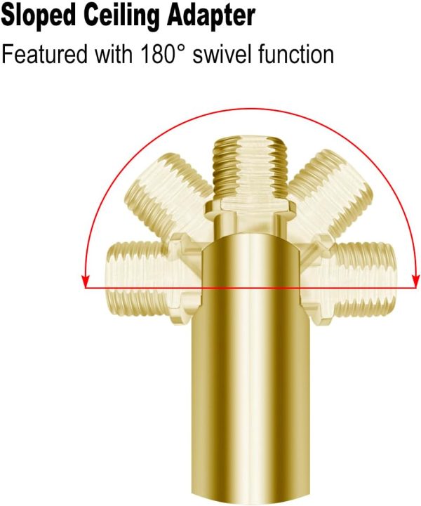 MAYOMAJO Lighting Extension Rods Brass Finish Heavy Duty-4