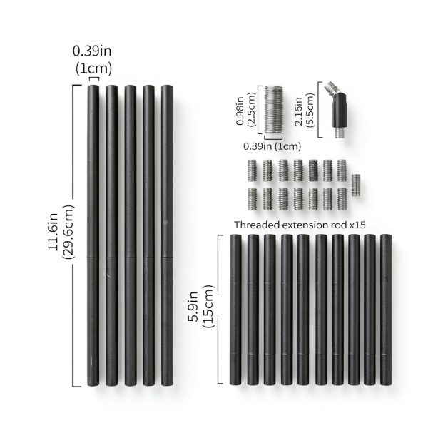 MeiShiDeng Lighting Downrods Metal M10 Thread Extendable-1