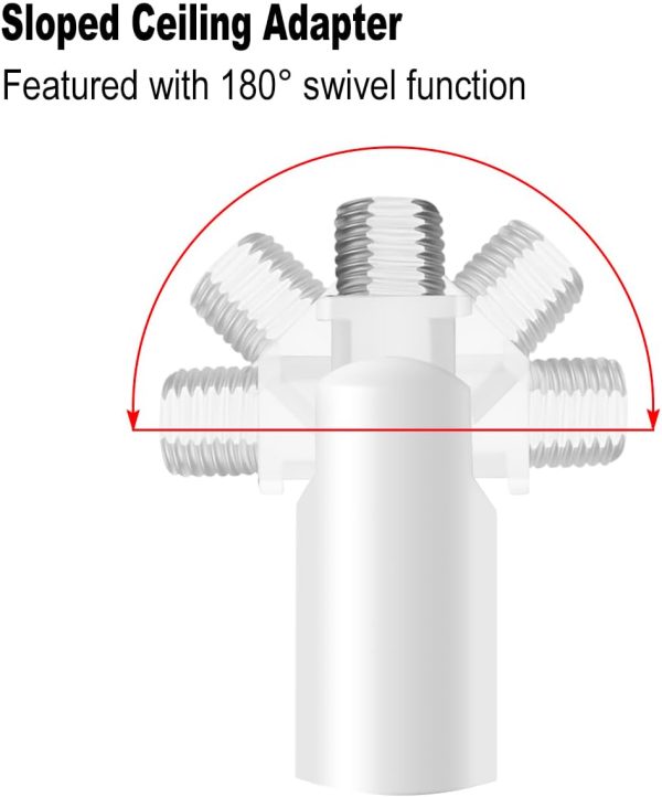 MAYOMAJO Lighting Extension Rods White Iron Metal Downrods-4