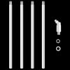 MAYOMAJO Lighting Extension Rods White Iron Metal Downrods-0