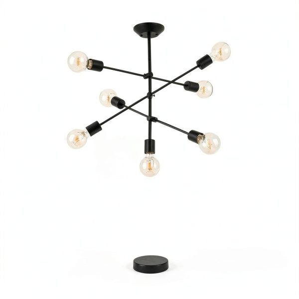 Lnrueg Threaded Extension Rod Iron M10 Black Lighting-5