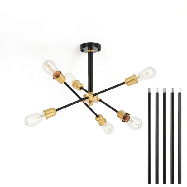 Lnrueg Threaded Extension Rod Iron M10 Black Lighting-6