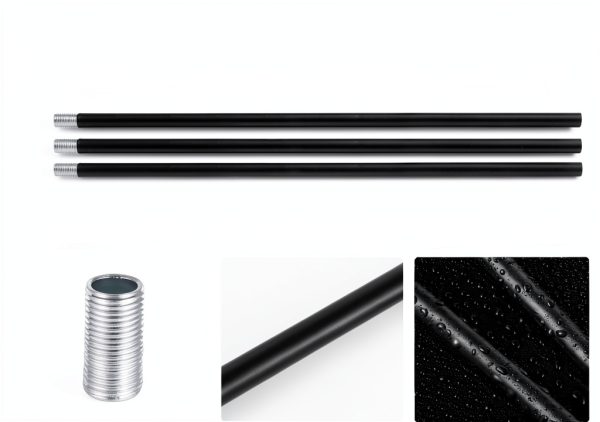 Lnrueg Threaded Extension Rod Iron M10 Black Lighting-3