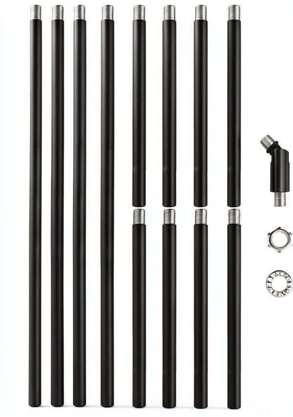 MeiShiDeng Lighting Downrods Metal M10 Thread Extendable-0