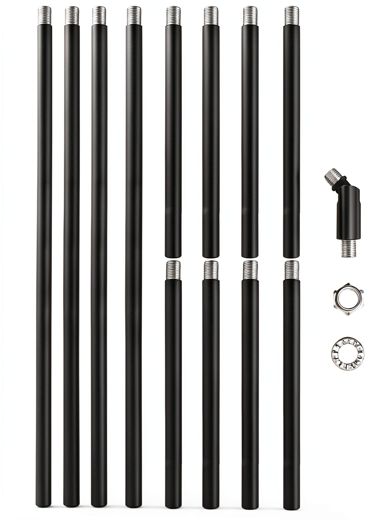 MeiShiDeng lighting downrods installed with ceiling fixture